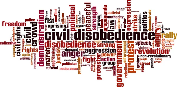 Desobediencia Civil Palabra Nube Concepto Collage Hecho Palabras Sobre Desobediencia — Archivo Imágenes Vectoriales