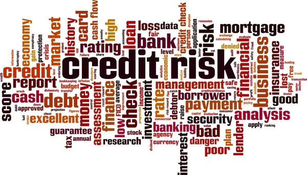 Credit Risk Word Cloud Concept Collage Made Words Credit Risk — Stock Vector