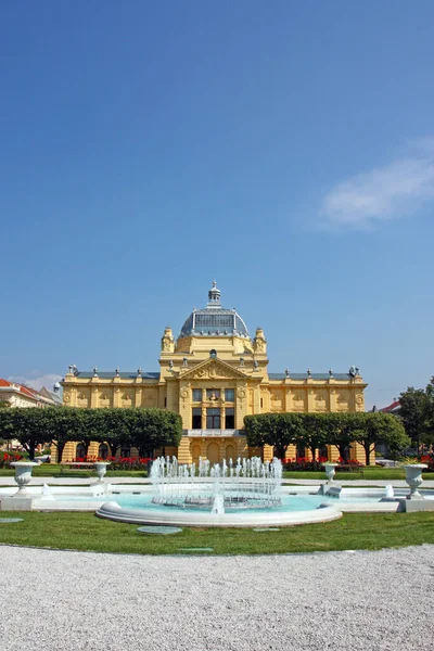 Zagreb Croatia Juli 2020 Kunstpaviljoen Zagreb Kroatië Oudste Tentoonstellingsruimte Het — Stockfoto