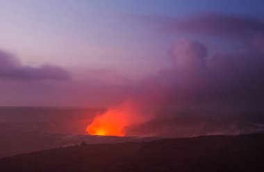 Kilauea Active Volcano on Big Island, Hawaii clipart