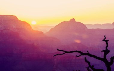 Büyük Kanyon 'un resimli manzaraları, Arizona, ABD