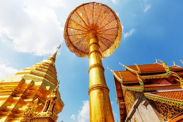 Wat Phra Doi Suthep Det Mest Berömda Templet Chiang Mai — Stockfoto