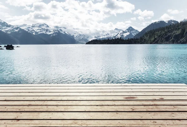 Hike to turquoise waters of picturesque Garibaldi Lake near Whistler, BC, Canada. Very popular hike destination in British Columbia.