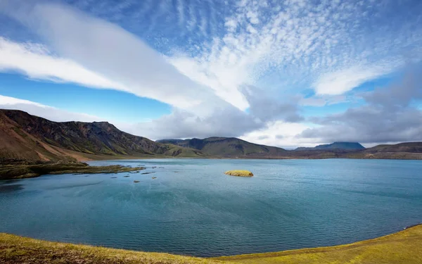 Геотермальное Кратерное Озеро Возле Вулкана Аскья Исландия — стоковое фото