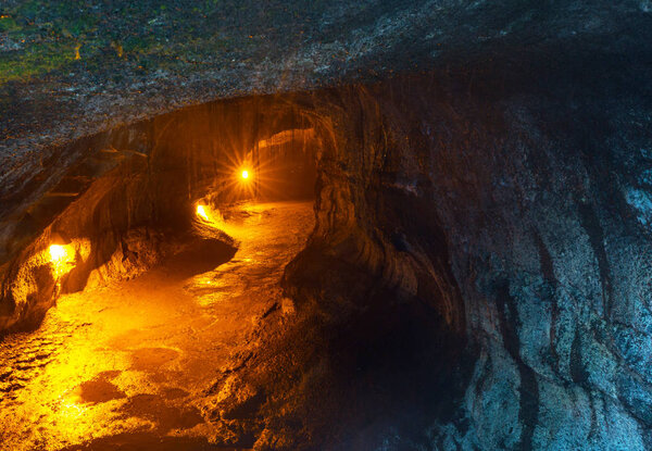 lava tube on Big island Hawaii, USA