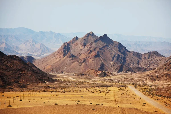 Färgglada Landskap Orange Stenar Bergen Namibia Solig Varm Dag — Stockfoto