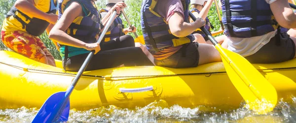 Rafting Team Sommar Extrem Vattensport — Stockfoto