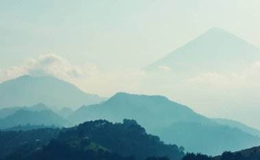 Güzel volkanlar Guatemala, Orta Amerika 'da manzara