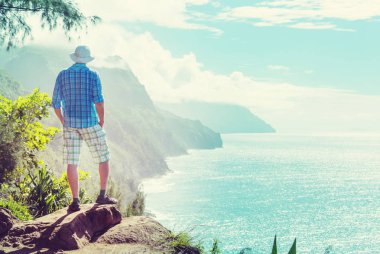 Na Pali Coast içinde Kauai icland, Hawaii zammı