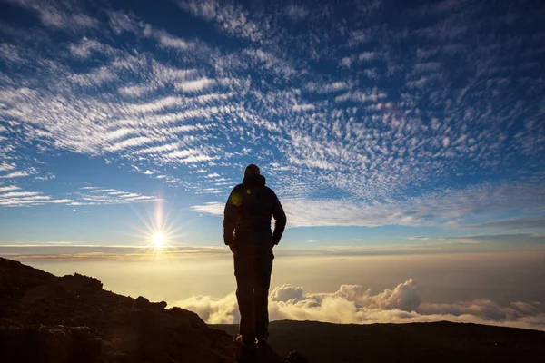 夏威夷毛伊岛Haleakala火山美丽的日出景象 — 图库照片