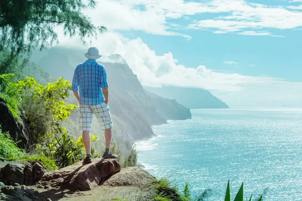 Wandelen Pali Coast Kauai Icland Hawaii — Stockfoto