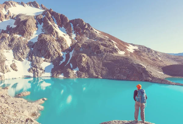 Wandelen Bergen Van Patagonische — Stockfoto