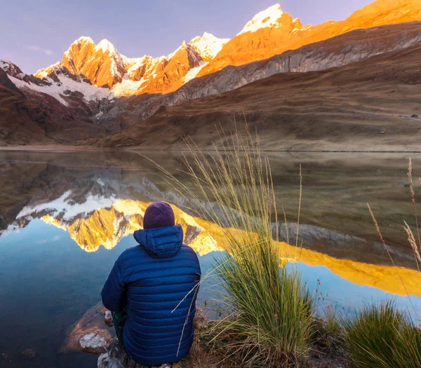 Escena Senderismo Las Montañas Cordillera Perú — Foto de Stock