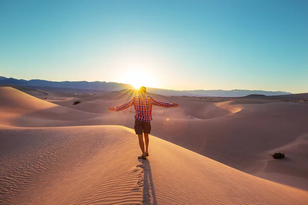 砂漠でのハイキング — ストック写真