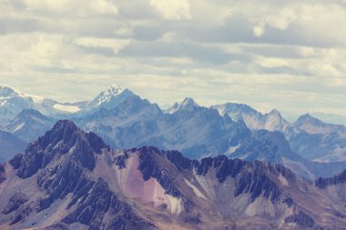 Cordillera Huayhuash, Peru, Güney Amerika 'daki güzel dağ manzaraları