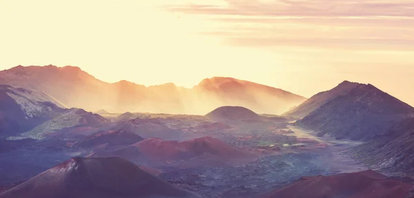 Hermosa Escena Del Amanecer Volcán Haleakala Isla Maui Hawai — Foto de Stock