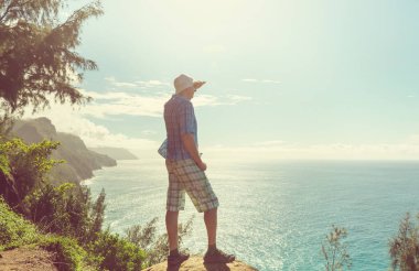 Na Pali Coast içinde Kauai icland, Hawaii zammı