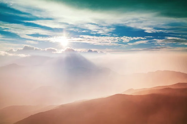 Hermosa Escena Del Amanecer Volcán Haleakala Isla Maui Hawai — Foto de Stock