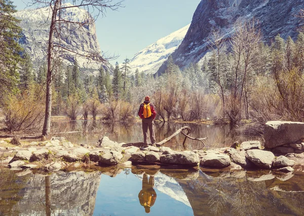 Τοπία Όμορφα Νωρίς Την Άνοιξη Εθνικό Πάρκο Yosemite Yosemite Ηνωμένες — Φωτογραφία Αρχείου