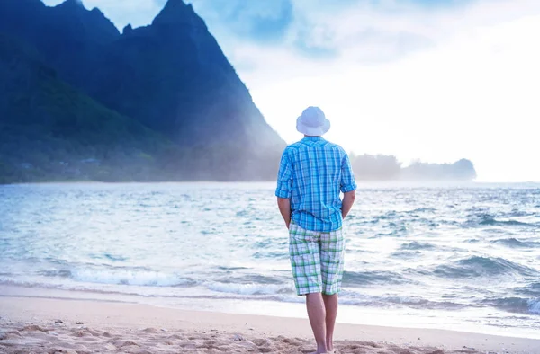 Piękna Scena Tunnels Beach Wyspie Kauai Hawaje Usa — Zdjęcie stockowe