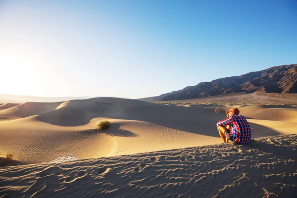 Wanderung Der Sandwüste — Stockfoto