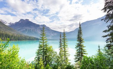 Serenity Emerald Gölü Yoho Milli Parkı, Kanada. 