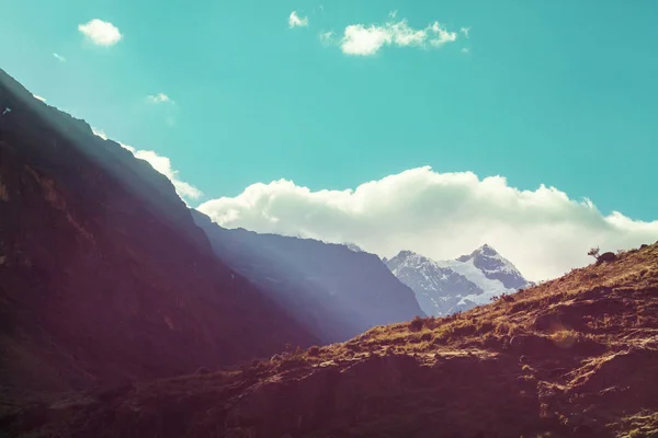 Beautiful Mountains Landscapes Cordillera Huayhuash Peru South America — Stock Photo, Image