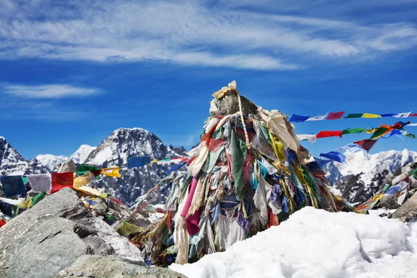 喜马拉雅Sagarmatha地区的山脉 — 图库照片