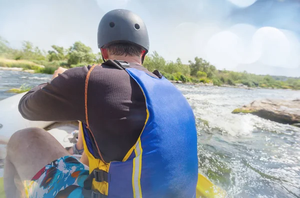 Equipe Rafting Sports Nautiques Extrêmes Été — Photo