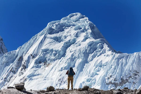 Turistická Scéna Horách Cordillera Peru — Stock fotografie