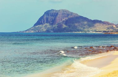 Hawaii, Oahu adasındaki güzel manzaralar.