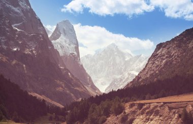Pamir güzel yüksek dağın