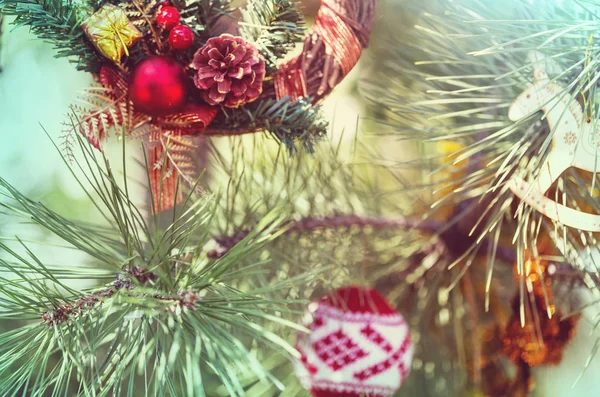 Όμορφη Παραδοσιακή Χριστουγεννιάτικη Διακόσμηση Closeup — Φωτογραφία Αρχείου