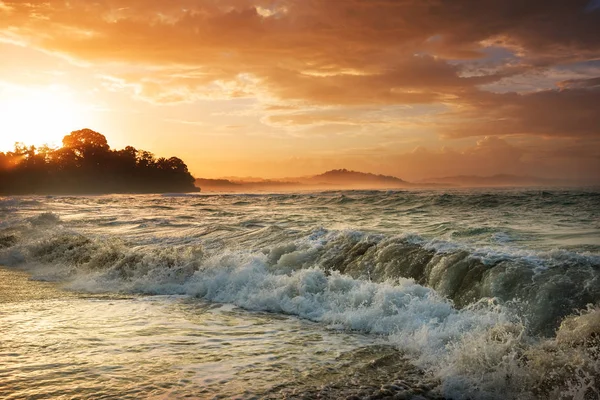 Krásné Tropické Pobřeží Tichého Oceánu Kostarice — Stock fotografie