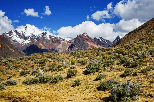 Cordillera Huayhuash, Peru, Güney Amerika 'daki güzel dağ manzaraları