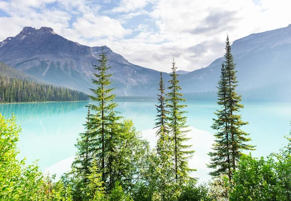 Serenity Emerald Lake Nel Yoho National Park Canada Filtro Instagram — Foto Stock