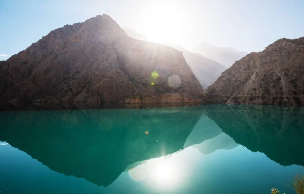 Beau Lac Serein Dans Les Montagnes Fann Branche Pamir Tadjikistan — Photo