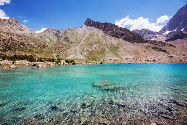 Красивое Безмятежное Озеро Горах Фанна Филиал Памира Таджикистане — стоковое фото
