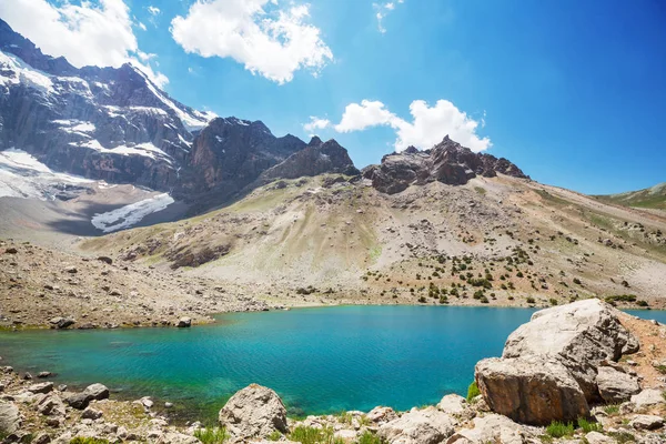 Piękny Spokojny Jeziora Górach Fann Oddział Pamir Tadżykistanie — Zdjęcie stockowe