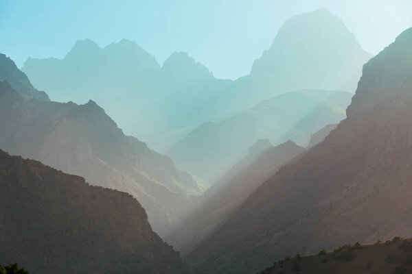 Beautiful landscape of Fann Mountains, Tajikistan