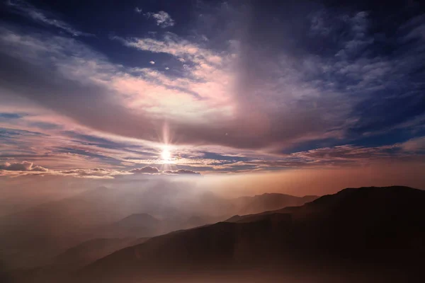 Prachtige Zonsopgang Scene Haleakala Vulkaan Maui Eiland Hawaii — Stockfoto