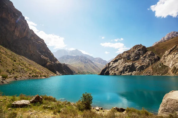 Beau Lac Serein Dans Les Montagnes Fanns Branche Pamir Tadjikistan — Photo