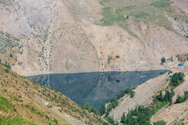 Belo Lago Sereno Nas Montanhas Fanns Ramo Pamir Tajiquistão — Fotografia de Stock