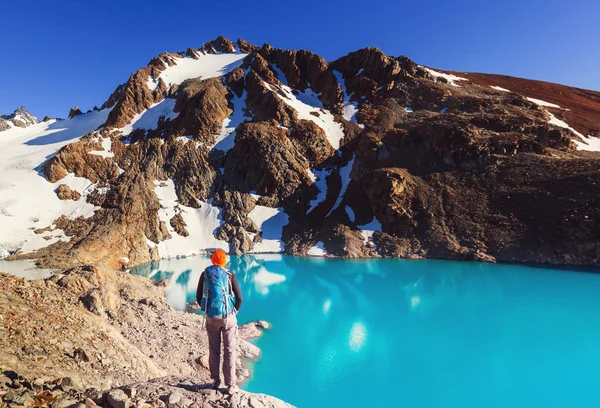 Randonnée Dans Les Montagnes Patagonie — Photo