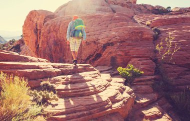 Utah dağlarda yürüyüş