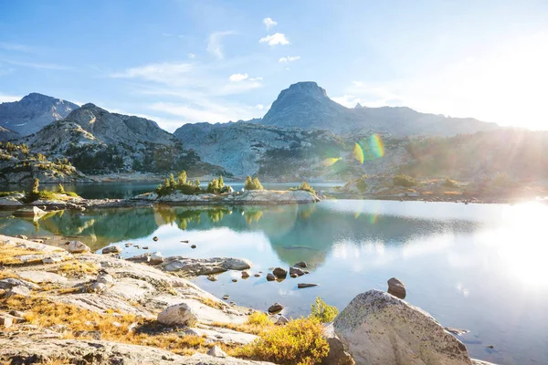 Caminata Wind River Range Wyoming Estados Unidos Temporada Otoño — Foto de Stock