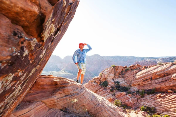 Caminhada Nas Montanhas Utah — Fotografia de Stock