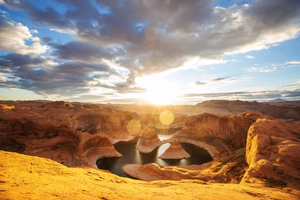 Reflexe Kaňonu Oblasti Lake Powell Usa — Stock fotografie