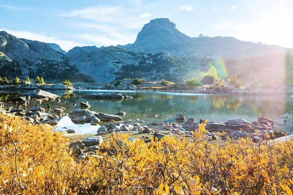 Túrázás Wind River Range Wyoming Usa Őszi Szezon — Stock Fotó