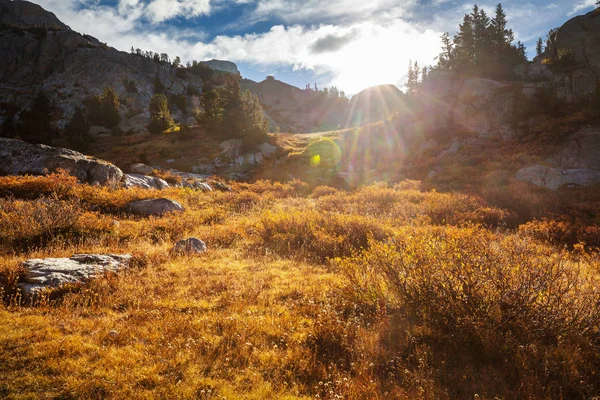 Wędrówka Wind River Range Wyoming Usa Jesienny Sezon — Zdjęcie stockowe